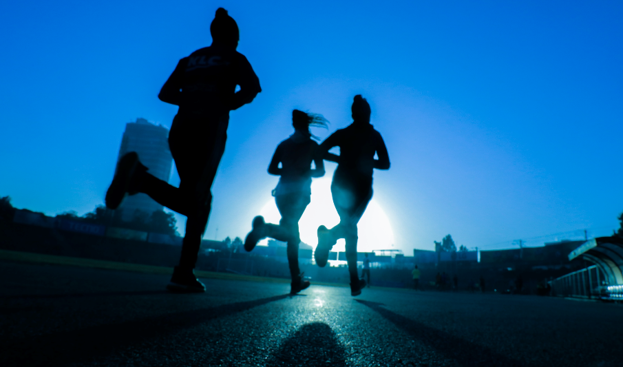 Why is running a popular leisure activity among doctors?